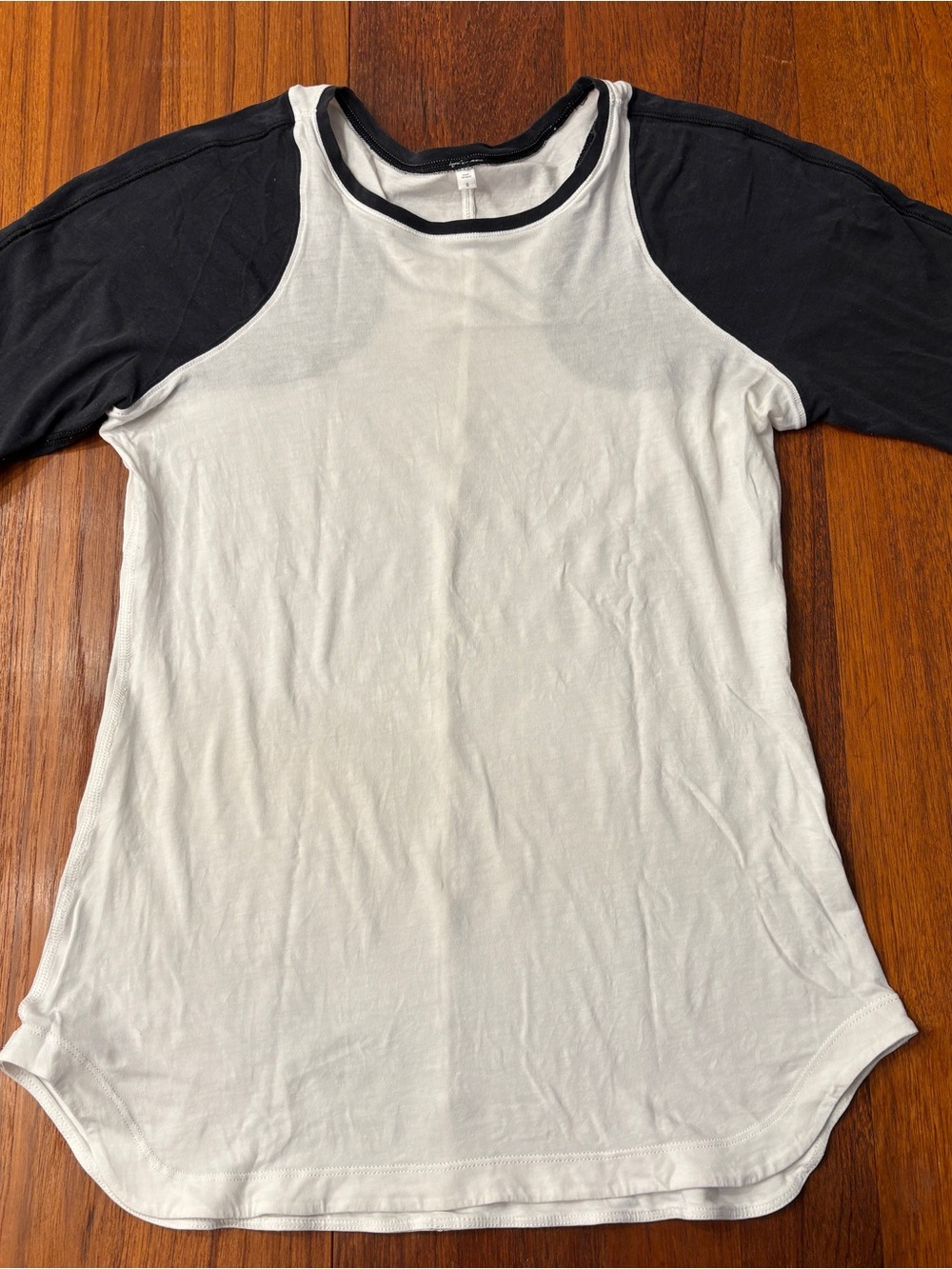 lululemon athletica Black & White Raglan Short Sleeve Tee